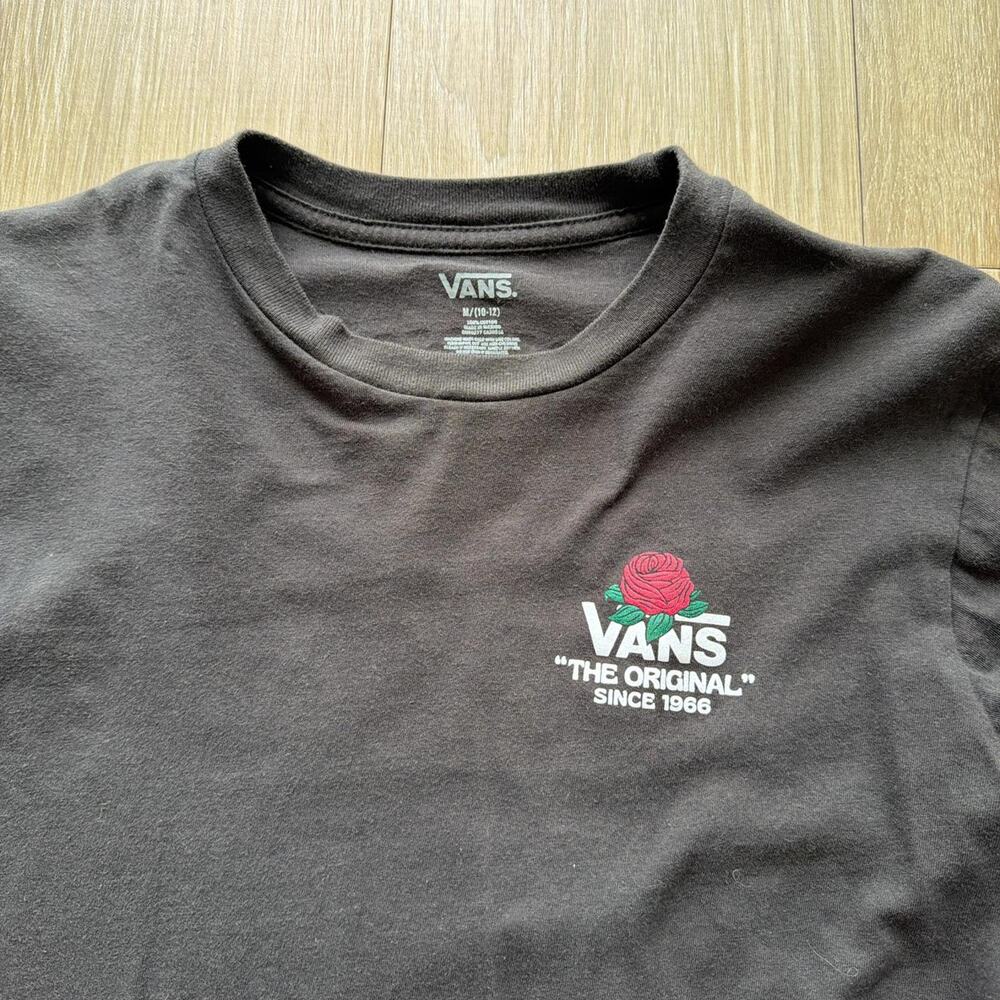 Vans black rose graphic tee Size M - Picture 3 of 4